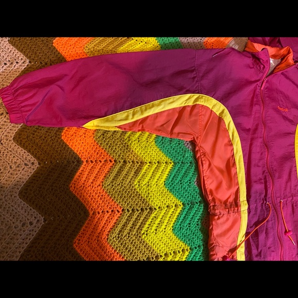 SOLD!! Colorblock Reebok Windbreaker Jacket - Picture 6 of 6